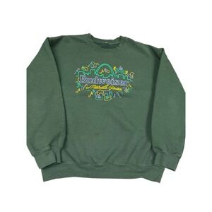 Budweiser Sweatshirt Mardi Gras Edition‎ Green Size XL? No Tag See Measurements